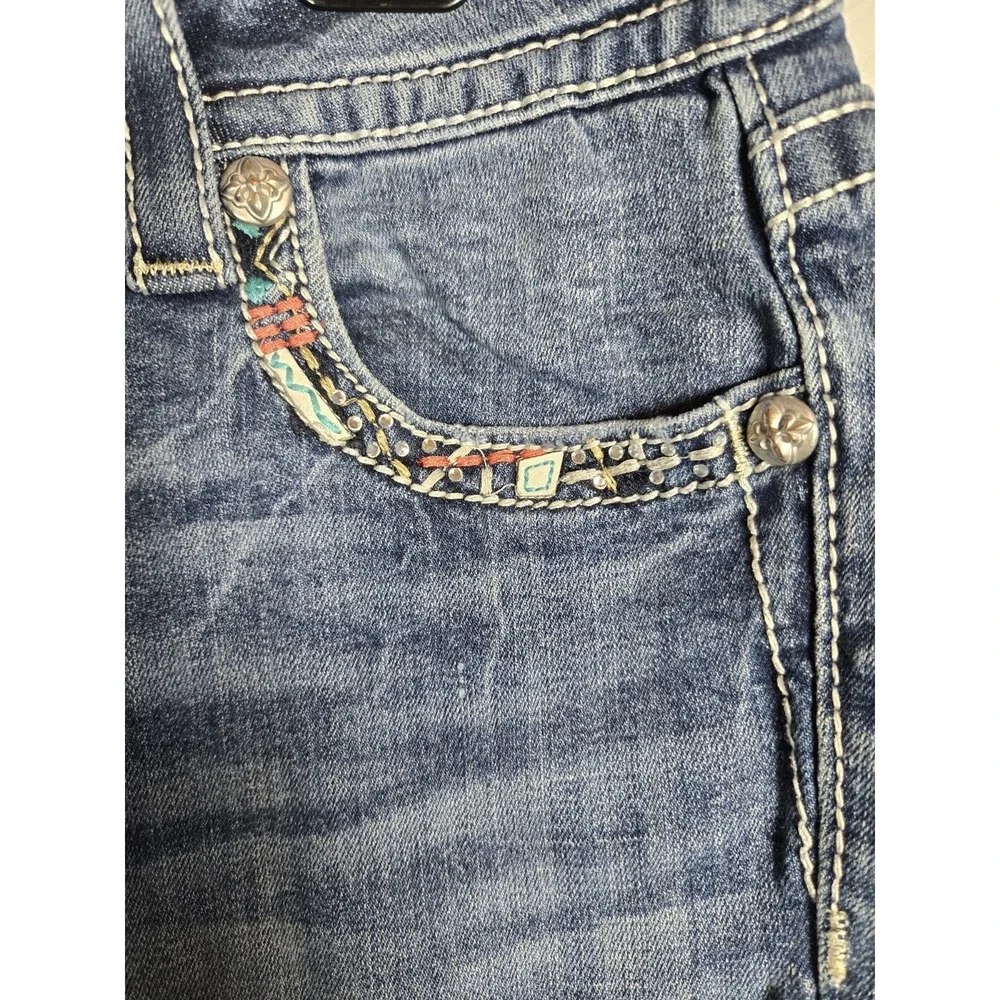Miss Me Women's Blue Jeans, Size 29 (29x31), Mid-Rise, Skinny Fit, Denim - Picture 5 of 16